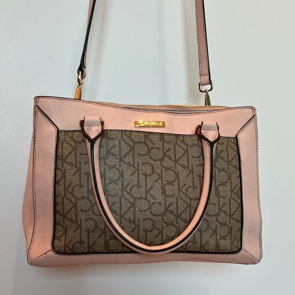Calvin Klein Blush and Taupe Satchel - Picture 3 of 14